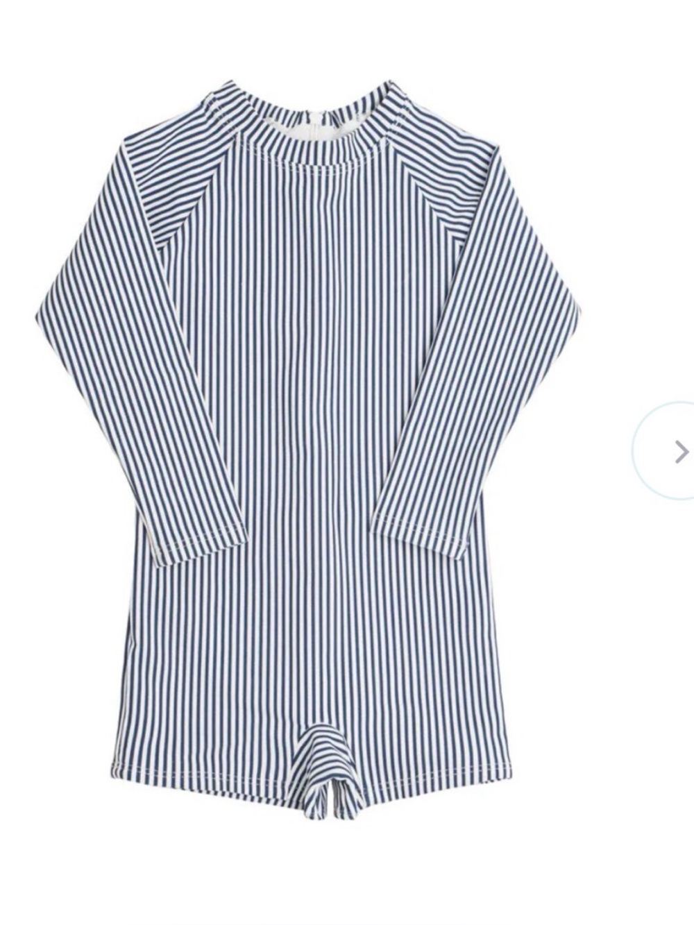 Minnow Navy Stripe Rashguard One Piece Romper 2T